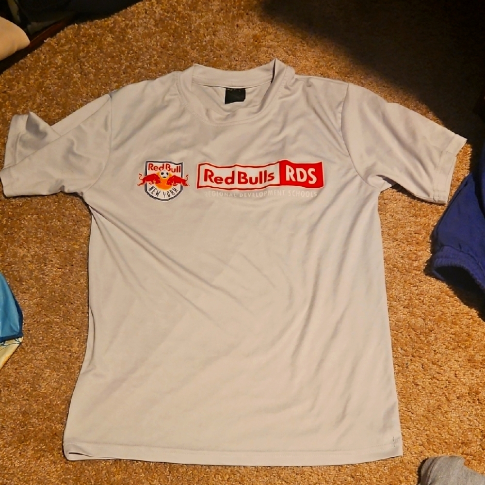 Red Bulls Gray T-Shirt, Sz Youth L